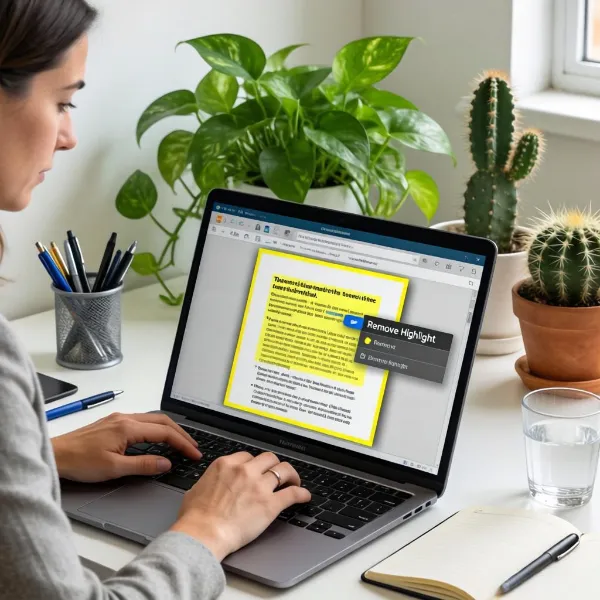 how to remove highlight in pdf