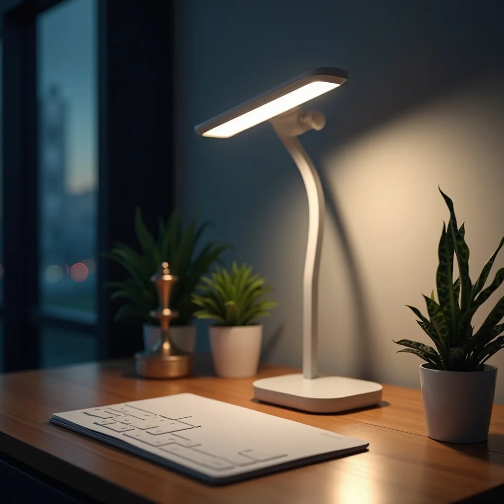 lámpara de escritorio de oficina